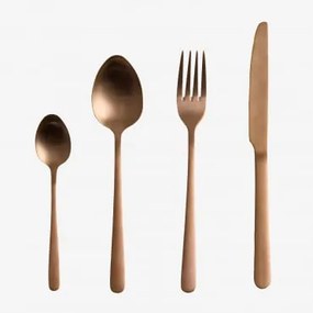 Zestaw Sztućców 16 Elementów Ze Stali Nierdzewnej Sornia Róża Złota - Sklum