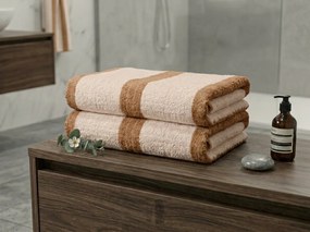 Ręcznik kąpielowy szybkoschnący VELMORA 70x140 cm brązowy, 100% mikrofibra