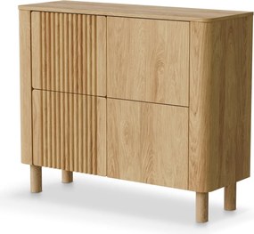 Komoda z ryflowaniem Arango KM-2 Halmar, dąb hikora