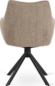 Zestaw Stół Rozkładany VERONA 160-240 cm Dąb/Czarny i 4 Krzesła MUMBAI Beżowe