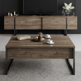 Stolik konferencyjny Luxe Walnut and Black