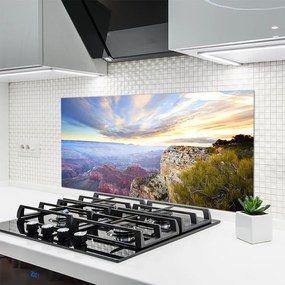 Panel Szklany do Kuchni Surowy Pejzaż Skalistego Brzegu