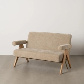 Beżowa sofa z tkaniny szenilowej 134 cm Rest – Ixia