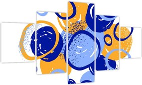 Obraz - Jasny motyw z kółkami (125x70 cm)