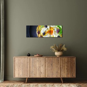 Obraz zdrowego naleśnika (z zegarem) (90x30 cm)