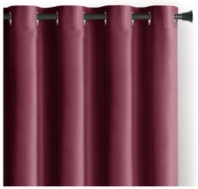 Bordowa/różowa aksamitna zasłona częściowo zaciemniająca (dimout) 140x270 cm Eyelets – Restilo