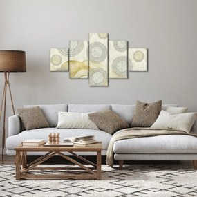 Obraz - Abstrakcja, marmurowe kręgi (125x70 cm)