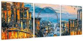 Obraz - Cable Car, San Francisco (z zegarem) (90x30 cm)