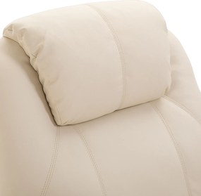 HOMCOM Fotel masujący do relaksu z 5 trybami masażu kremowy wygodny do salonu | Aosom PL