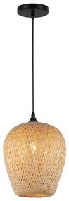 Żyrandol na lince ALMA 1xE27/60W/230V śr. 23 cm bambus