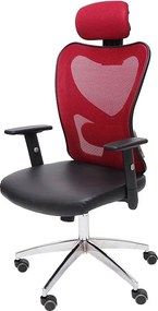 Profesjonalne krzesło biurowe Pamplona, czerwony