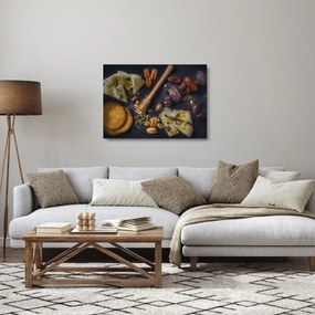 Obraz na szkle - z suszonymi owocami (70x50 cm)