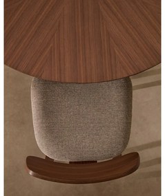Okrągły stół z blatem w dekorze orzecha ø 120 cm Naanim – Kave Home