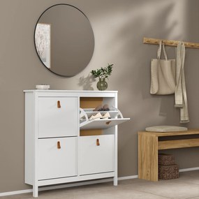 Elegancka szafka na obuwie Madrid biały mat