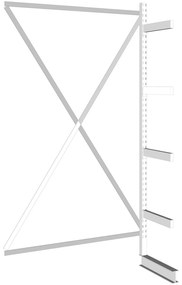 META Regał wspornikowy, jednostronny, 430 kg, 2500 x 1330 x 730 mm, dodatkowy