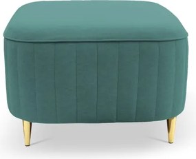 Pufa LAREN w kolorze turkusowym w tkaninie CASTEL 70