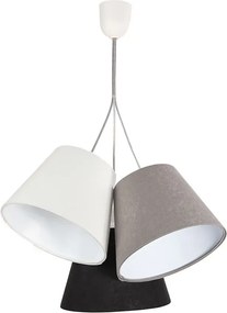 Trójkolorowa lampa wisząca z białym wnętrzem D9-H76