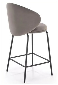 Tapicerowany popielaty hoker A3-Z66