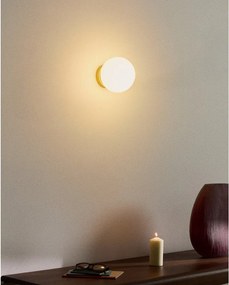 Kinkiet w biało-złotym kolorze ø 15 cm Brisia – Kave Home