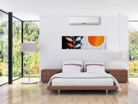 Obraz - Abstrakcja rośliny i słońca (170x50 cm)