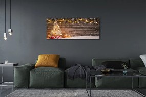 Fotoobraz na płótnie Choinka, Śnieg i Dekoracje