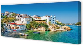 Zdjęcie na płótnie Tradycyjna Grecka Architektura nad Wodą