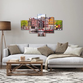 Obraz - Amsterdam, domy tańca (125x70 cm)