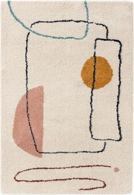 Dywan shaggy z abstrakcyjnym wzorem Louise