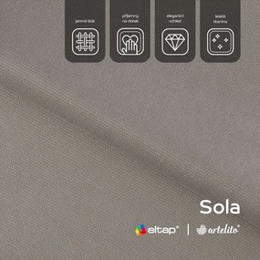 Jasnobrązowy aksamitny rozkładany narożnik (lewostronny/w kształcie litery U) Feraria – ELTAP