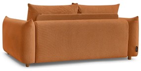 Pomarańczowa rozkładana sofa 214 cm Ernest – Bobochic Paris