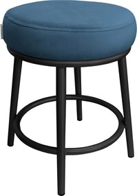 Taboret Ben tkanina Welur stelaż metalowy STOŁEK LOFT : Kolor Stelaża - Czarny , Kolor tkaniny - VELVET - MG33, Typ tkaniny - Velvet