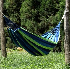 Hamak dwuosobowy brazylijski fotel krzesło huśtawka niebieski