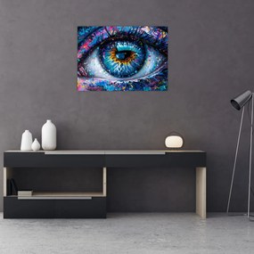 Obraz na szkle - Malowanie oczu (70x50 cm)