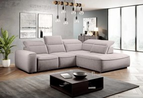 Narożnik COLOMBO L Prawostronny z elektryczną funkcją spania pojemnikiem ELEMENT 24 Jasny szary WERSAL