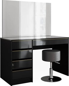 Toaletka czarny/złoty 120x55x75 sherry