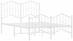 Białe metalowe łóżko w stylu loftowym 120x200 cm - Honta