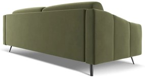 Zielona aksamitna sofa 238 cm Nalu – Makamii
