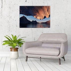 Obraz na szkle - Klify 3D (70x50 cm)