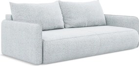 Kanapa 3-osobowa z funkcją spania - z tkaniny szenilowej - jasny niebieski - NANEA