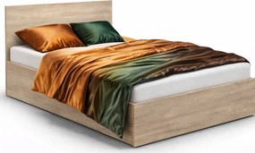 Łóżko Z Materacem I Schowkiem Dąb Sonoma 120X200 P0-M18