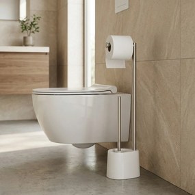 Stojak na papier toaletowy i szczotkę do WC STILK, 63 cm
