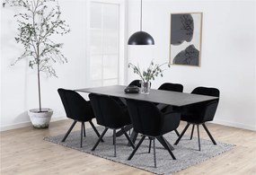 Czarny stół z ceramicznym blatem Heaven 200x100