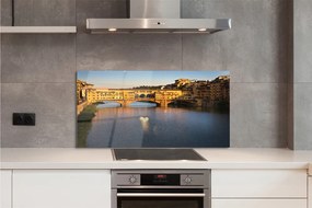 Panel szklany do Kuchni Wschód Słońca nad Mostami