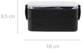 Lunchbox dwukomorowy, 18 x 10 x 8,5 cm