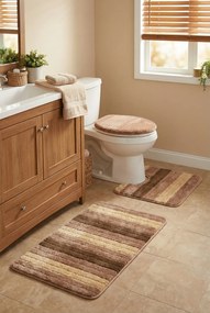 Nowoczesny 3- częściowy komplet dywaników do łazienki P0-A64