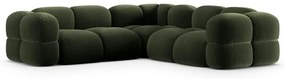 Zielony aksamitny narożnik Loretto – Cosmopolitan Design