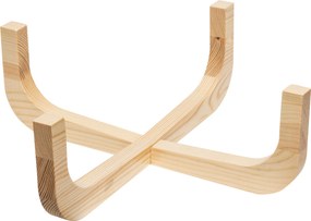 Szklana misa sałatkowa ARHA z podstawą z drewna, Ø 28 cm