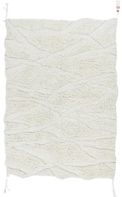 Biały wełniany dywan tkany ręcznie odpowiedni do prania170x240 cm Enkang Ivory – Lorena Canals