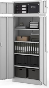 Nadstawka na szafę EWA Compact 800 x 380 x 400 mm, szara