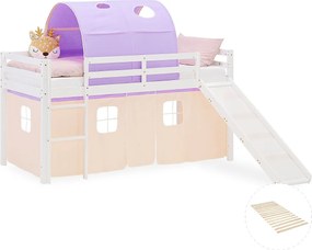 Łóżko piętrowe dla dzieci 90x200 cm białe